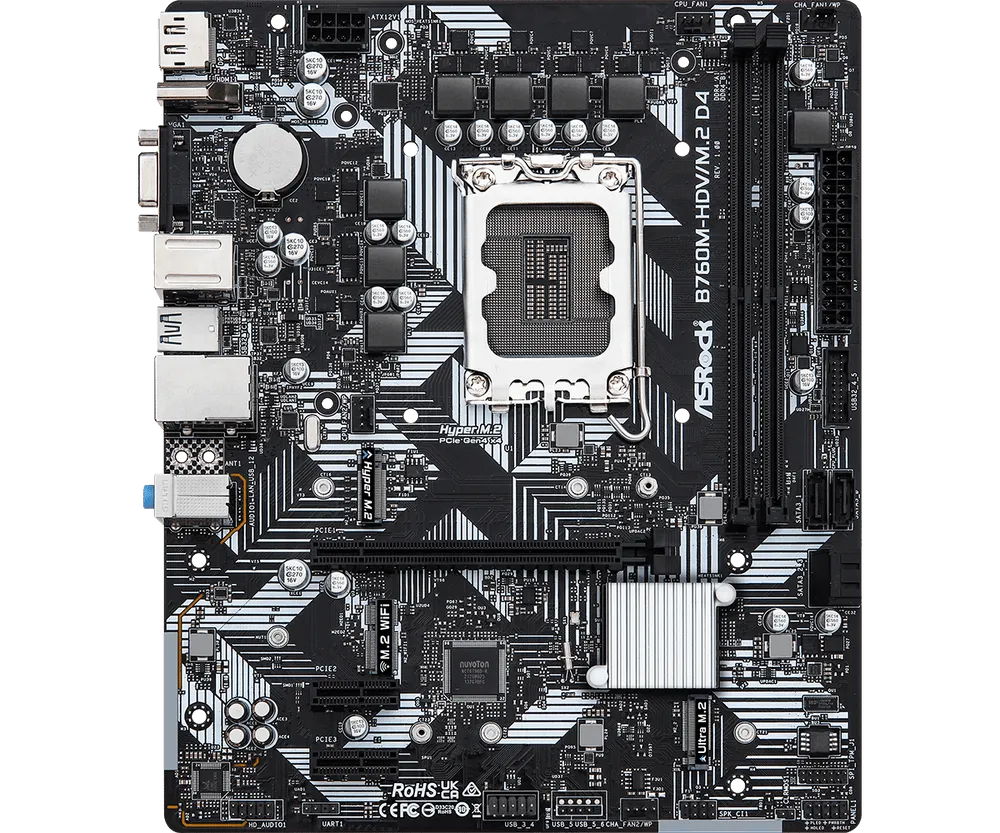 ASRock B760M-HDV/M.2 D4 M-ATX Motherboard