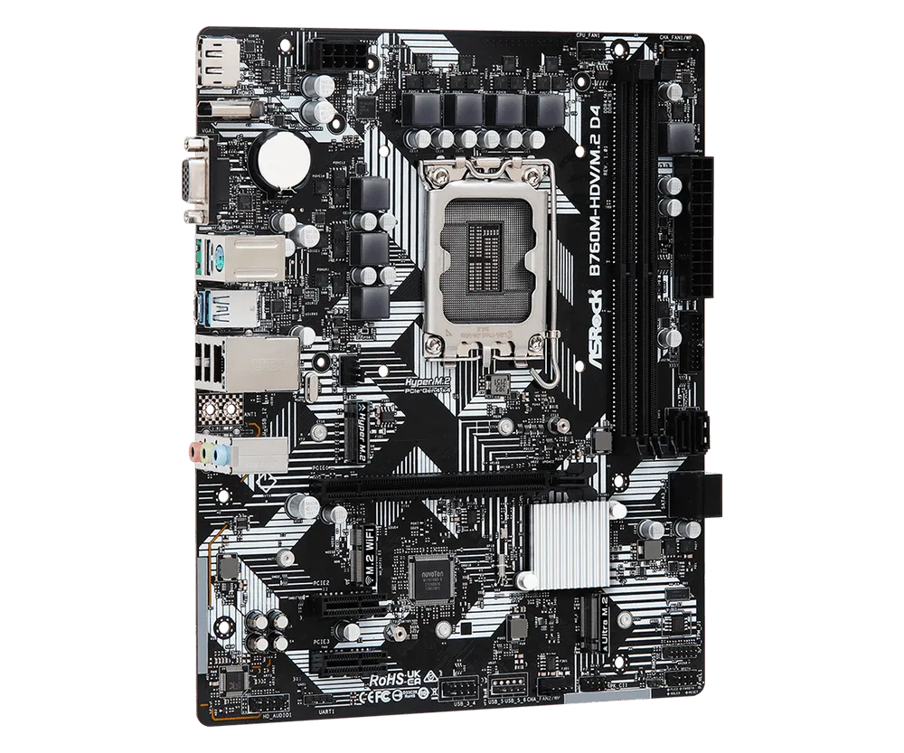 ASRock B760M-HDV/M.2 D4 M-ATX Motherboard