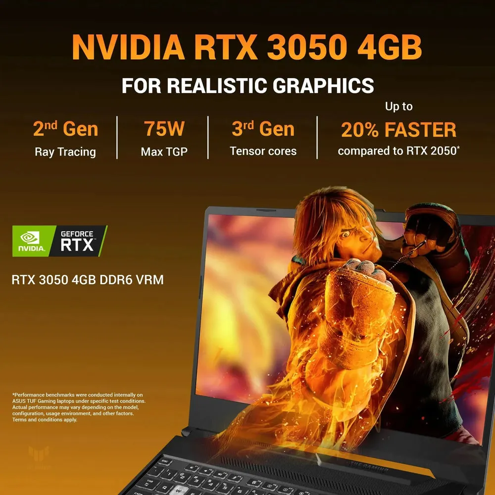 ASUS TUF Gaming A15, Gaming Laptop, AMD Ryzen 7 170 Processor, 16GB RAM, 512GB, RTX 3050, 15.6 FHD, Windows 11 Home, Office Home 2024 and M365 Basic -1 Year Validity, FA506NCQ-IN081WS