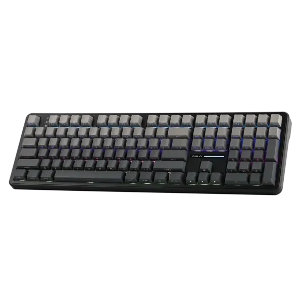 AULA F108 Tri-Mode Wireless Mechanical Gaming Keyboard, Gradient Grey, Nimbus Linear Switch, RGB Backlit, Hot-Swappable, Full Size