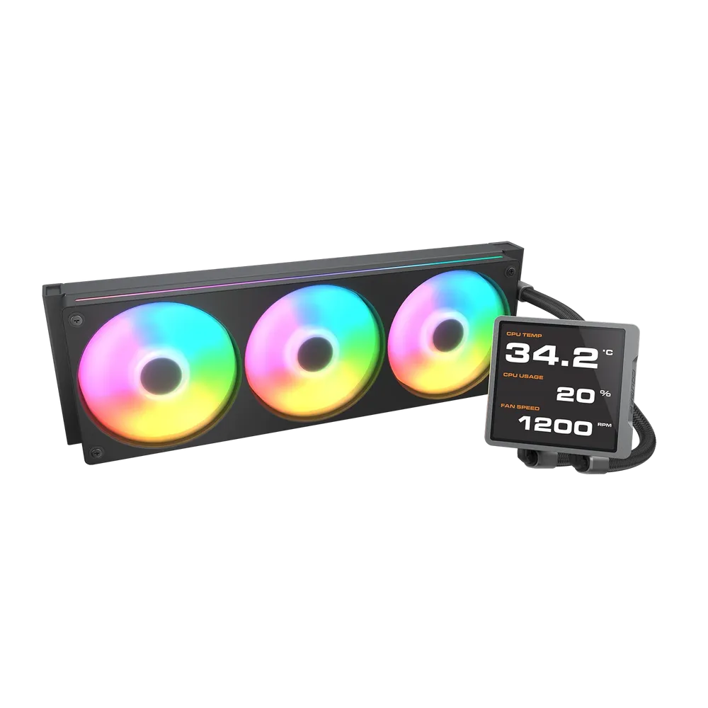 Cougar Poseidon Vistek Pro ARGB 360 Black LCD Liquid Cooler
