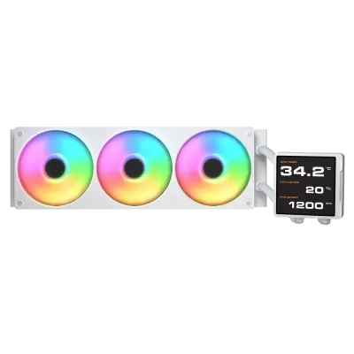 Cougar Poseidon Vistek Pro ARGB 360 White LCD Liquid Cooler