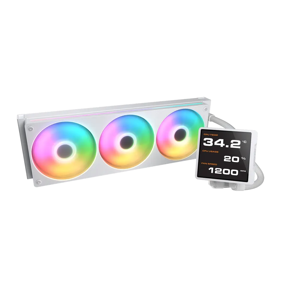 Cougar Poseidon Vistek Pro ARGB 360 White LCD Liquid Cooler