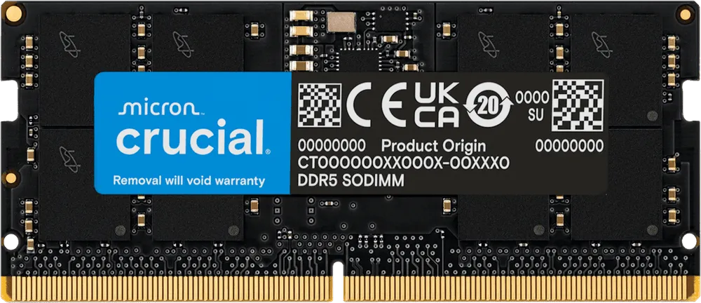 Crucial 16GB DDR5-5600 MHz SODIMM Laptop Ram CT16G56C46S5