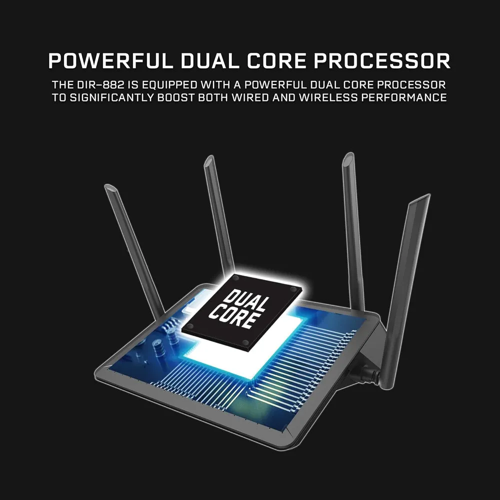 DLINK WIRELESS AC2600 MU-MIMO ROUTER DIR-882