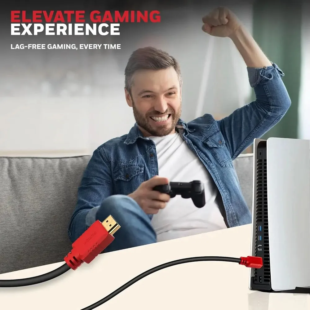 Honeywell HDMI Cable v1.4 with Ethernet, 3D/4Kx2K Ultra HD Resolution, 9.9ft/3 Meter, 10.2 GBPS Transmission Speed, Compatible with All HDMI Devices Laptop Desktop TV Set-top Box Gaming Console-Black