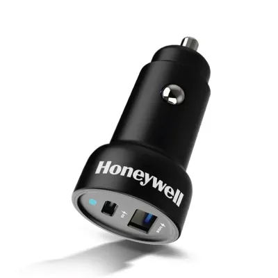 Honeywell Micro CLA 83W PD Smart Car Charger, 65W Type C PD & 18W USB A Port, Ultra-Fast Charging, Compatible with All Car for iPhone, Smartphones, Laptops, Tablets, 3 Years Manufacturer Warranty