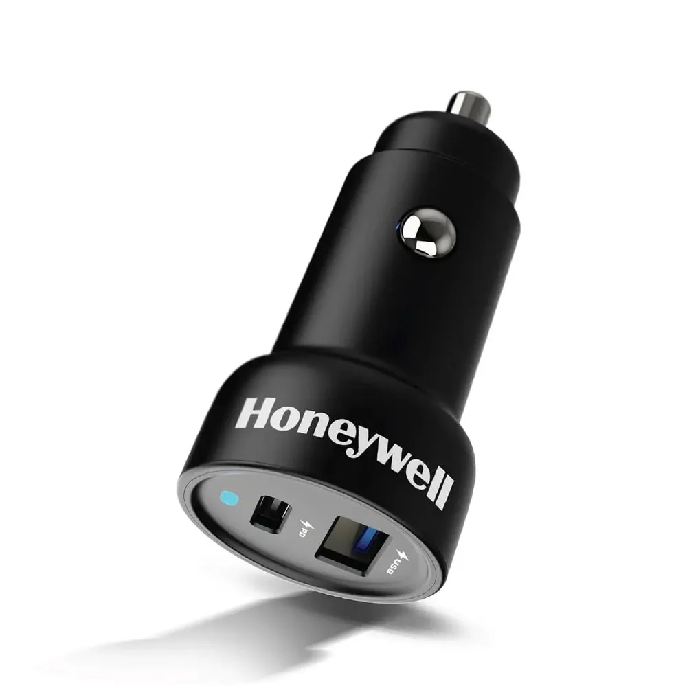 Honeywell Micro CLA 83W PD Smart Car Charger, 65W Type C PD & 18W USB A Port, Ultra-Fast Charging, Compatible with All Car for iPhone, Smartphones, Laptops, Tablets, 3 Years Manufacturer Warranty