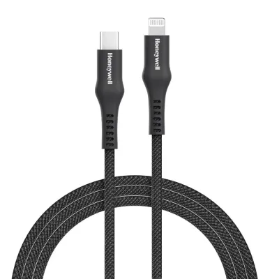 Honeywell Type C to Lightning, 4 Feet (1.2M), Nylon Braided Cable, MFI-certified, QC3.0, PD 87W Support with Max Output 3A, Fast Charge & Sync Cable for iPhone, iPad, AirPods Black