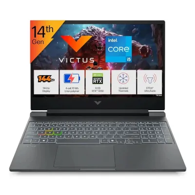HP Victus, Intel Core i5-14450HX 14th Gen, 6GB RTX 4050, 24GB DDR5 RAM, 512GB SSD, FHD, 144Hz, 300 nits, 15.6 inch, Windows 11 Home, M365, Office24, Silver, 2.29kg, fa2382tx, RGB Gaming Laptop