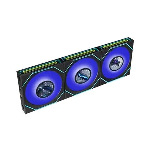LIAN LI UNI FAN SL-INF LCD FLEX Reverse Blade 120mm ARGB Case Fan, 3-Pack, Black
