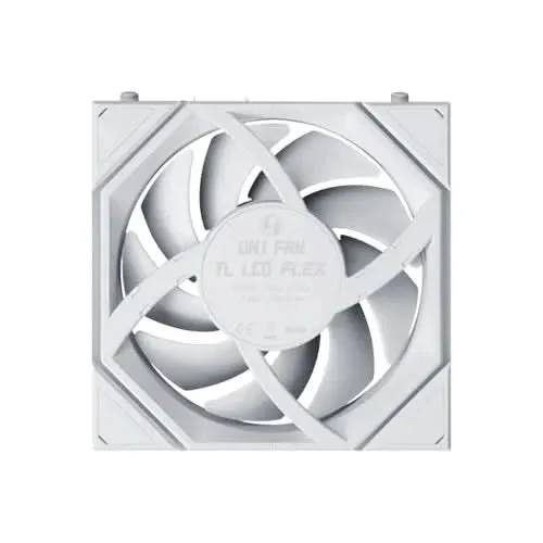 LIAN LI UNI FAN TL LCD FLEX 120mm ARGB Case Fan, 3-Pack, White