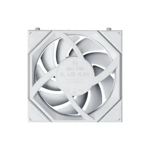 LIAN LI UNI FAN TL LCD FLEX Reverse Blade 120mm ARGB Case Fan, 3-Pack, White