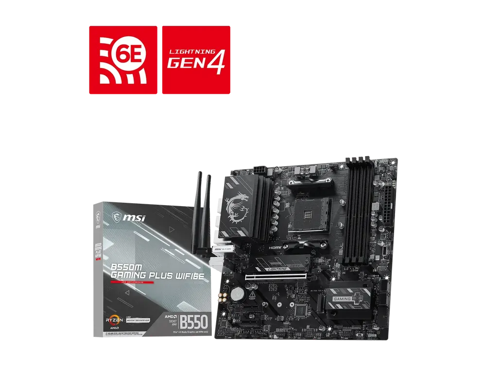 MSI B550M Gaming Plus WiFi6E DDR4 M-ATX Motherboard