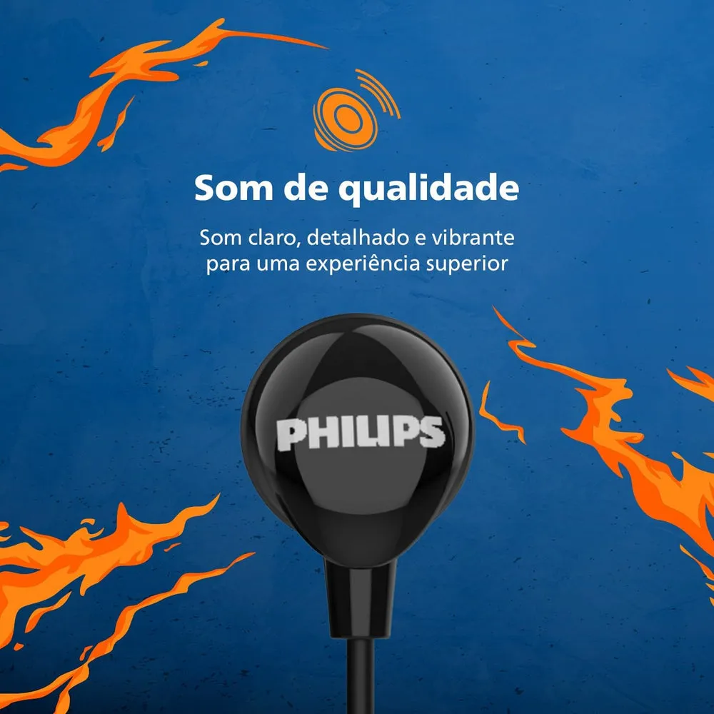 PHILIPS, FONE DE OUVIDO COM MICROFONE, TAE2146BK/00, COM FIO USB-C DE 1,2 METROS, INTRA-AURICULAR BLACK