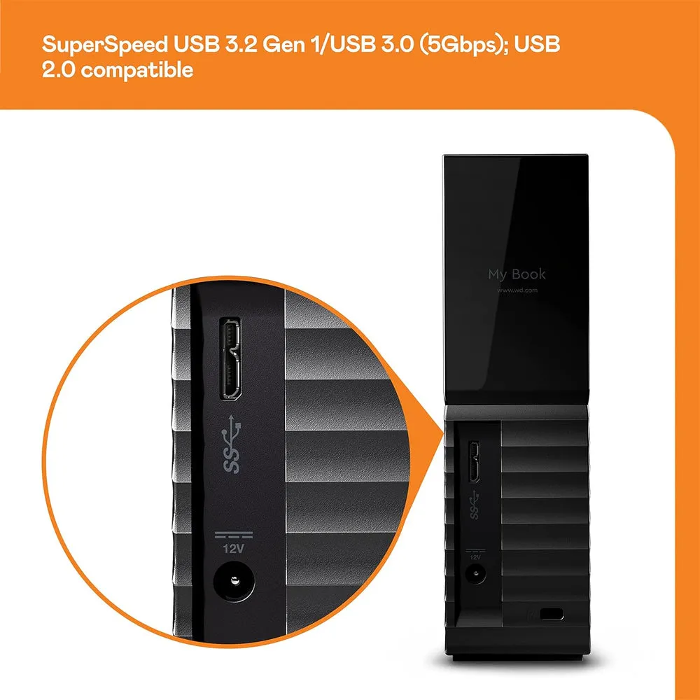 WESTERN DIGITAL 22TB MY BOOK DESKTOP EXTERNAL HARD DISK DRIVE WDBBGB0220HBK-NA